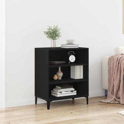 Dressoir Zwart eiken 57 x 35 x 70 cm Bewerkt hout