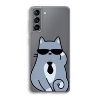 Cool cat: Samsung Galaxy S21 Transparant Hoesje