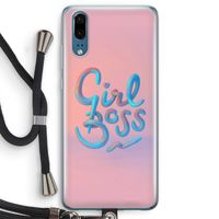 Girl boss: Huawei P20 Transparant Hoesje met koord