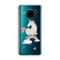 Regenboog eenhoorn: Huawei Mate 20 Pro Transparant Hoesje