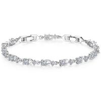 Vrouwen schijnt Cubic Zirkonia kristal sieraden armband (zilver) Vrouwen schijnt Cubic Zirkonia kristal sieraden armband (zilver)