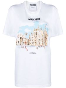 Moschino t-shirt à imprimé graphique - Blanc