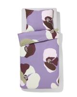 HEMA Dekbedovertrek 140x200/220cm zacht katoen bloemen (rood)