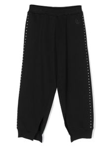 MM6 Maison Margiela Kids pantalon fuselé à détails de clous - Noir