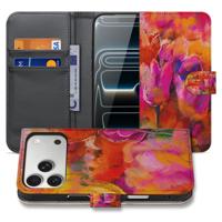 Apple iPhone 17 Pro Max | Bookcase | Hoesje Tulips Met 3 Pasjes Kleurig