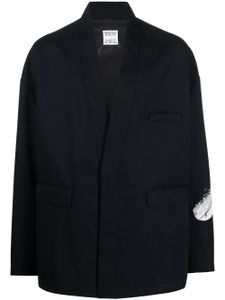 Marcelo Burlon County of Milan blazer à imprimé à plumes - Bleu
