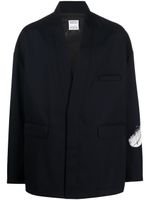 Marcelo Burlon County of Milan blazer à imprimé à plumes - Bleu