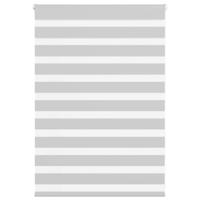 VidaXL Zebra rolgordijn 110x100 cm stofbreedte 105,9 cm lichtgrijs