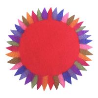 Placemat Zonnebloem Rood