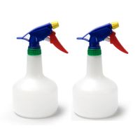 2x stuks waterverstuivers/sprayflessen transparant 600 ml - Waterverstuivers