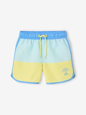 Badshort voor jongens in twee kleuren blauwgroen