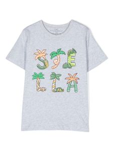 Stella McCartney Kids t-shirt en coton à imprimé graphique - Gris