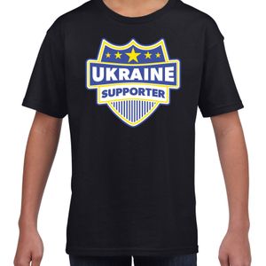 Oekraine / Ukraine supporter shirt zwart voor kinderen XL (158-164)  -