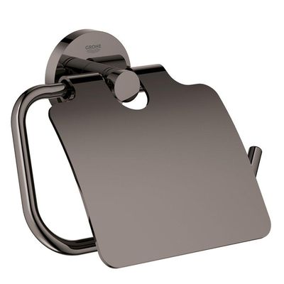GROHE Essentials closetrolhouder met klep hard graphite 40367a01