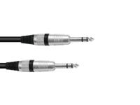 OMNITRONIC Jack Cable 6.3 stereo 1m bk ROAD