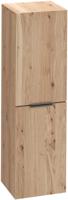 Saqu Lima halfhoge kast met chromen greep 35x32x120cm naturel eiken Saqu Lima halfhoge kast met chromen greep 35x32x120cm naturel eiken