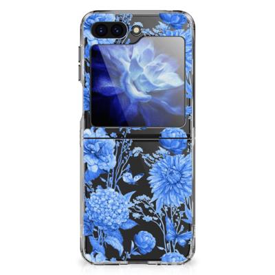 TPU Case voor Samsung Galaxy Z Flip 6 Flowers Blue TPU Case voor Samsung Galaxy Z Flip 6 Flowers Blue