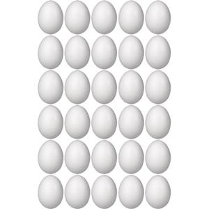 Piepschuim eieren - 30x st - H8 cm - hobby - knutselmateriaal - DIY