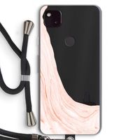 Peach bath: Pixel 4a 5G Transparant Hoesje met koord