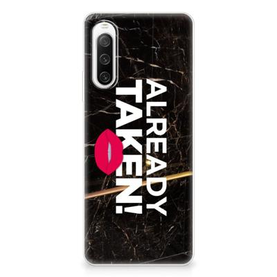 Sony Xperia 10 IV | Siliconen hoesje | met naam Already Taken Black