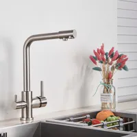 Keukenkraan met Filterfunctie - Enkel Handvat | Chroom/Zwart | Warm & Koud Water | Dekgemonteerd Keukenkraan met Filterfunctie - Enkel Handvat | Chroom/Zwart | Warm & Koud Water | Dekgemonteerd