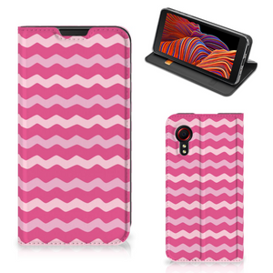 Samsung Galaxy Xcover 5 Hoesje met Magneet Waves Pink