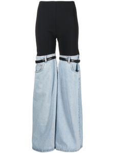 Coperni pantalon bicolore à design patchwork - Bleu