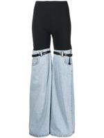 Coperni pantalon bicolore à design patchwork - Bleu