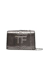 TOM FORD mini sac Disco à effet peau de python - Argent