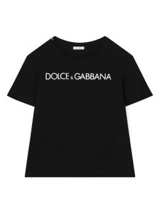 Dolce & Gabbana Kids t-shirt en coton à logo imprimé - Noir