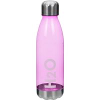 Bidon drinkfles/waterfles roze 700 ml met schroefdop