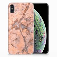 Apple iPhone Xs Max | TPU | Siliconen hoesje | Marmer Oranje
