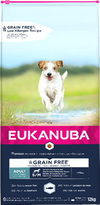 Eukanuba graanvrij zeevis kleine & middelgrote rassen hondenvoer 12kg zak