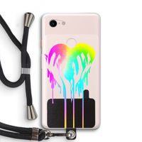 Hold My Heart: Pixel 3 XL Transparant Hoesje met koord