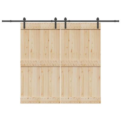 Doos met onderdelen voor schuifdeur 427 cm staal zwart