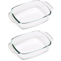 2x Ovenschalen 27 x 17 cm van glas