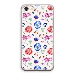Bloemetjes: iPhone 8 Transparant Hoesje