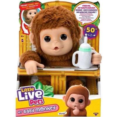 My Baby Monkey - ELANDEN SPEELGOED - KLEINE LEVENDE HUISDIEREN - Interactief aapje met accessoires