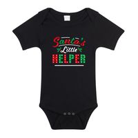 Santas little helper / Het hulpje van de Kerstman Kerst rompertje zwart voor babys 92 (18-24 maanden)  -