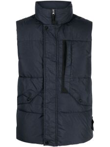 Stone Island gilet matelassé à patch logo - Bleu