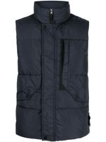 Stone Island gilet matelassé à patch logo - Bleu - thumbnail