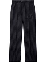 Off-White pantalon slim à fines rayures - Noir