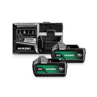 Hikoki BoosterPack - 2x 5.0Ah accu BSL1850MA + Lader UC18YSL3 - UC18YSL3WKZ