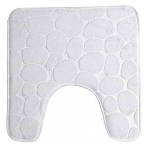 Urban Living Badkamerkleedje/wc badmat tapijt - memory foam - parel wit - 49 x 49 cm - Badmatjes