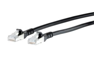 Metz Connect 1308451500-E RJ45 Netwerkkabel, patchkabel CAT 6A S/FTP 1.50 m Zwart Snagless 1 stuk(s)