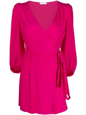 P.A.R.O.S.H. robe courte Sofia à taille nouée - Rose