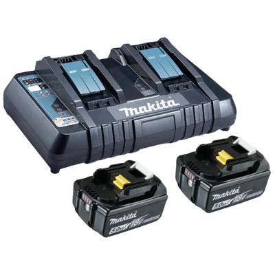 Makita BL 1850B + DC18RD 199482-2 Accu en acculader voor gereedschap 18 V 5 Ah Li-ion