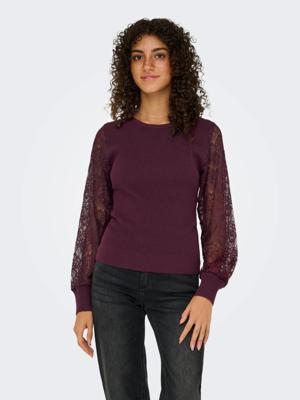 Only Onlperry Life Ls Mix O-neck Knt Trui Winetasting