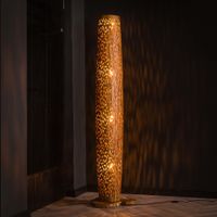 LifestyleFurn Vloerlamp 'Eugena' Teakhout, 184cm