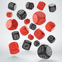 Fortress Compact D6 Dice Set Black&Red (20) - thumbnail